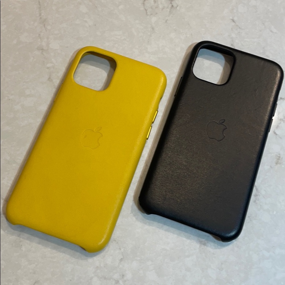 Apple iPhone 11 Pro Leather Cases - Yellow & Black